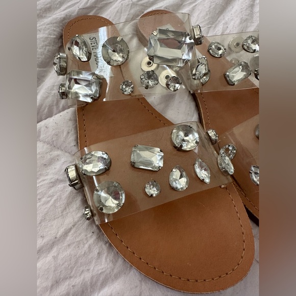 Only wore once Steven Madden jeweled sandals - Picture 2 of 3